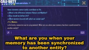 What are you when your memory has been synchronized to another entity? Cod Mobile