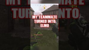 my teammate turned into... elmo?🥴