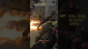 No Scope headshot wallbang jumpshot #callofduty #cod #warzone #gaming #trickshot #sniping